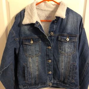 Denim jacket-Sherpa lined